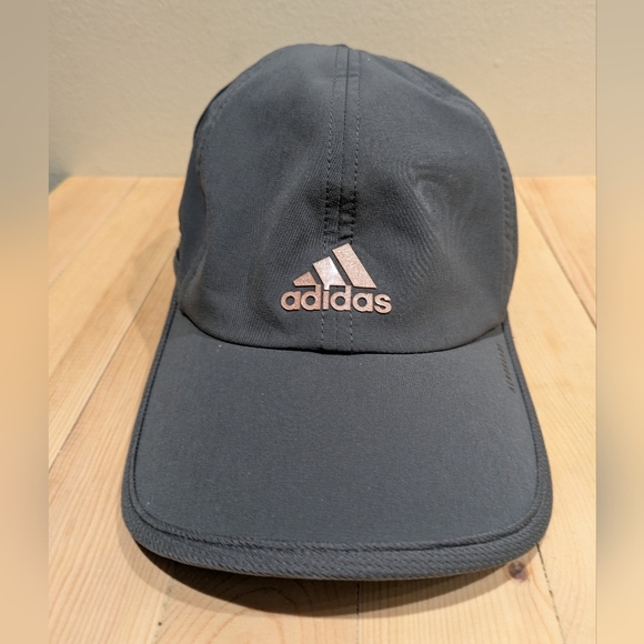 Adidas Dark Gray Cap with Light Pink Logo - Picture 2 of 8